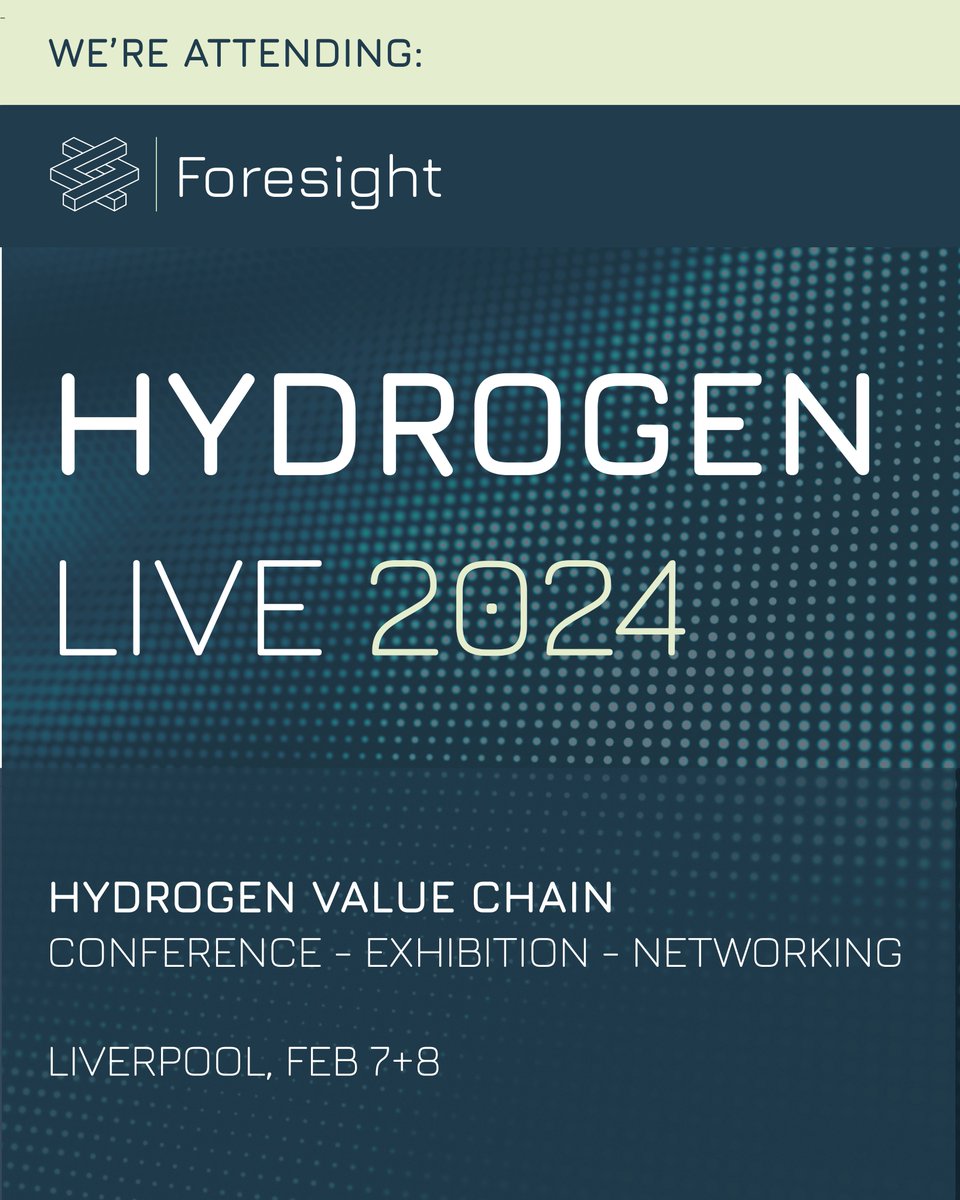The LCEI team are looking forward to attending the <a href="/Foresight___/">Foresight</a> #HydrogenLIVE2024 #business #conference