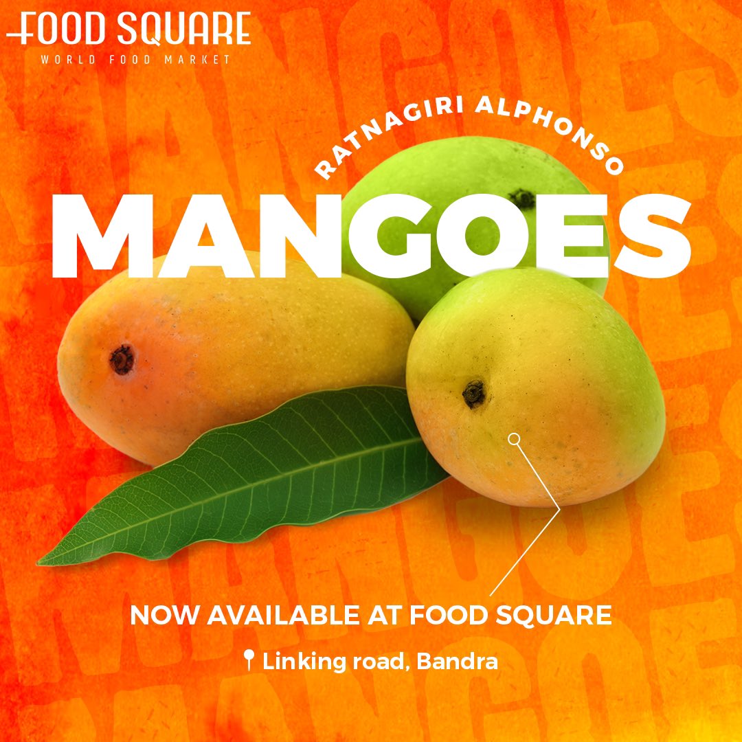 Sweet news alert! Ratnagiri Alphonso Mangoes ruling at Food Square – bow down to the King of Fruits. 🥭👑

📍Visit us at Linking Road, Bandra

#mango #mangoseason #mangolover #alphonsomango #FoodSquareFinds #FoodSquareExclusive #FoodSquare #GourmetExperience #CulinaryGrandeur