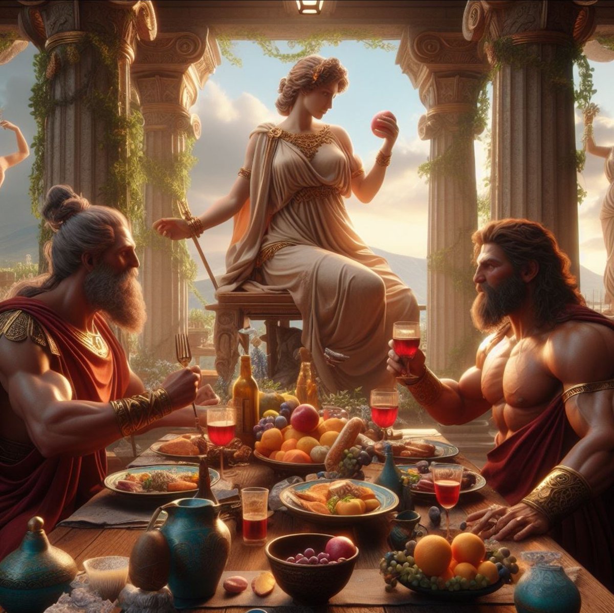stylianos72's tweet photo. Zeus And Hercules At Breakfast (Made with AI)
#mythology #antariksh #antriksh #vigyanfacts #vigyan #greekmythology #indiafact #myth #sibs_on_insta #generalknowledgehindi #coincidencetheorist #mythologymemes #evolutionisalie https://t.co/hExRkDoENG