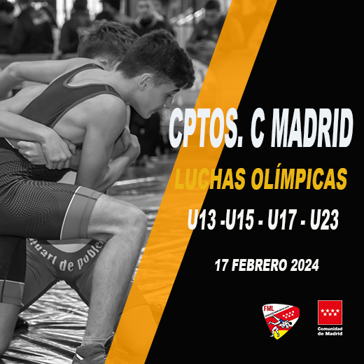 fmlucha's tweet photo. El sábado 17 de febrero de 2024 se celebrarán los Campeonatos Comunidad de Madrid U13 - U15 - U17 - U23 de Luchas Olímpicas (libre olímpica, lucha femenina y grecorromana)
👉 Complejo Educativo Ciudad Escolar - Madrid
👉 https://t.co/aHfjZMmh0u
#fmlucha #luchasolimpicas https://t.co/SSdlxmjUaJ
