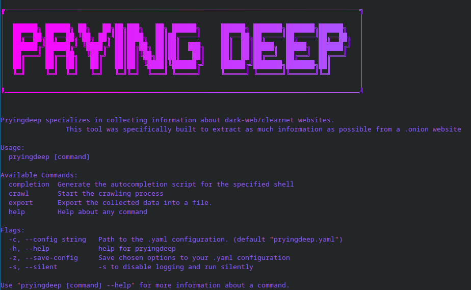 H4ckmanac's tweet photo. An #OSINT tool to collect intelligence on the #Darkweb.

Prying Deep crawls dark/clear net platforms and extracts as much intelligence as possible effectively.

Source: https://t.co/1G3l16Hqxs https://t.co/pwnG3PLLlA