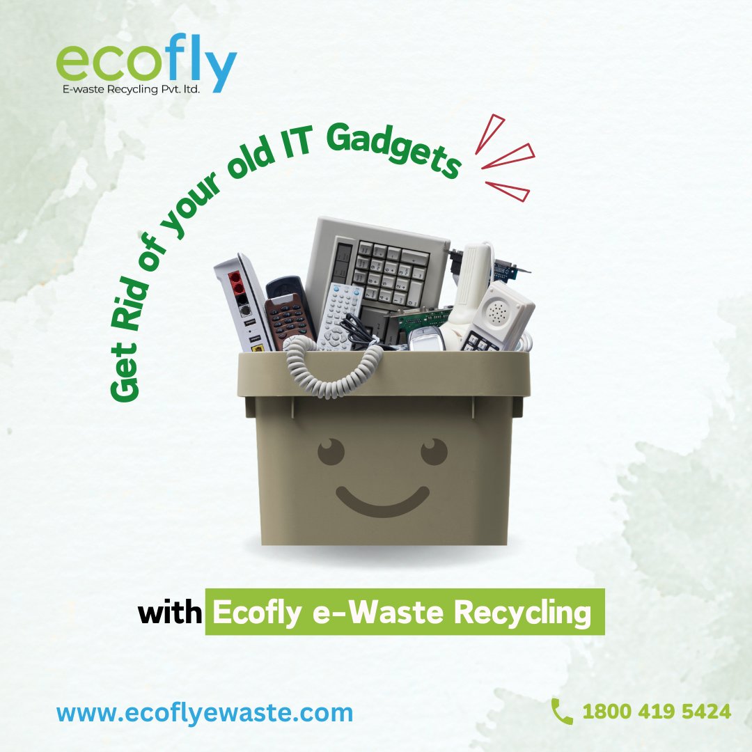 Get rid of your old IT gadgets with EcoFly E-Waste Recycling! 🌐🔧 Say goodbye to electronic clutter responsibly. #EcoFriendlyTech #RecycleIT #SustainableLiving #RecycleElectronics #EwasteSolution #Ecoflyewaste #Ecofly #Recycle #Electronic
