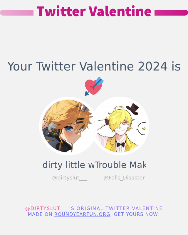 dirtyslut___'s tweet photo. My Twitter Valentine 2024 is going to be: @Falls_Disaster

➡️ https://t.co/9m5b3aduYP #valentinesday2024 #ValentinesDay https://t.co/acQBECr4GY