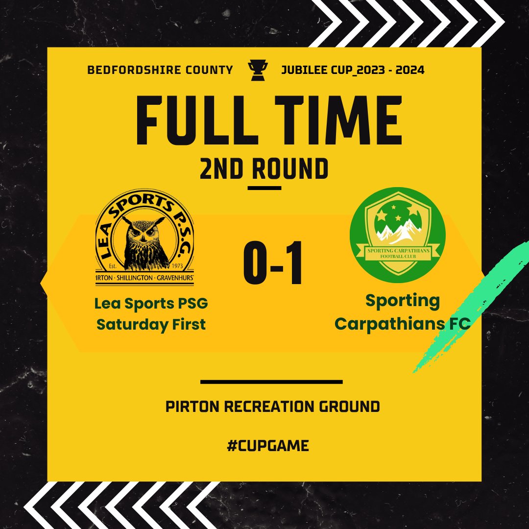 CarpathiansFC's tweet photo. 🌟 Full Time Results: Jubilee Cup 2023-2024 2nd round ⚽️ 

Despite a challenging football pitch, Sporting Carpathians First triumphed 1-0 against Lea Sports PSG Saturday First!

Onward to the quarterfinals! ⚽️🏆 #SportingCarpathians #JubileeCup #Victory" https://t.co/nldOHXtjJ6