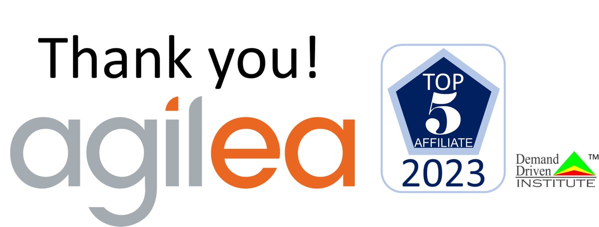 AGILEA Supply Chain Management Expert completes our Top 5 #ddiaffiliate list for 2023! #ddmrp #demanddriven #thoughtware #supplychainresilience