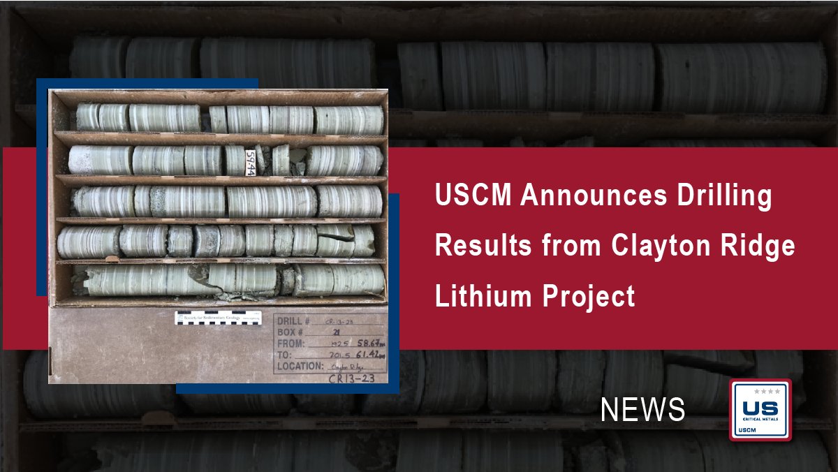 USCMCorp's tweet photo. $USCM.C News - USCM Announces Drilling Results from Clayton Ridge Lithium Project  https://t.co/hqOaQwrkS7

#USCM #CSE #lithium #lithiummining #nevada #lithiumexploration #lithiumnews #MiningNews https://t.co/Lns1v2ndGV