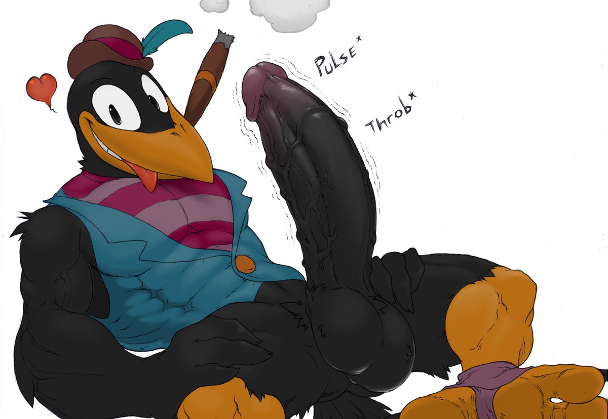 Jims got his Big Fat Monster Sized Black Crow Cock Airing out if u wanna Taste, Sniff, or Ride on his Rockhard Thick 2ft Bird Shaft hehehh. >:3 <3 (Colored <3) Hope yall like Cx