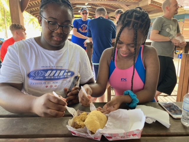 gorse_ruth's tweet photo. 📢🥰 Updates from our lucky students in Trinidad! Day 1 was Maracas Beach in the morning and Caroni Swamp in the afternoon. Deborah and Queen tried Bake n Shark, on Miss Stoddart’s recommendation! #adventure #travel #Trinidad #shapingcharacter https://t.co/fsmVLzWtrV