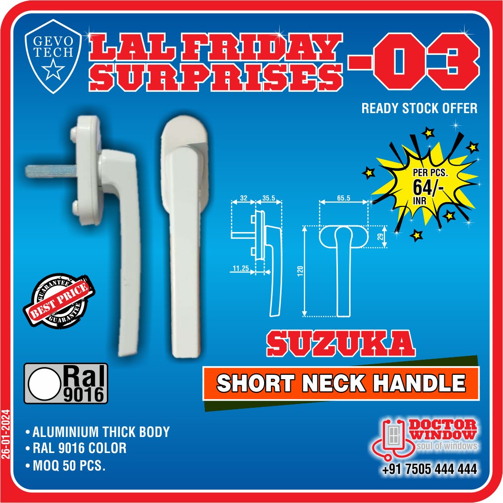 DOCTORWINDOW_IN's tweet photo. ⭐ Short Neck Handle
⭐ T Handle
⭐ Touch Lock With Striker
⭐ Plate Hinge With PP Cover (White)
#pvcwindows #pvc #slidinggate #pvcdoors #republicday2024 #windowsanddoors #doorhardware #doors #slidingdoors #casementdoors #casementwindows #casementdoor #upvc #windows https://t.co/j0HaQ5La3m