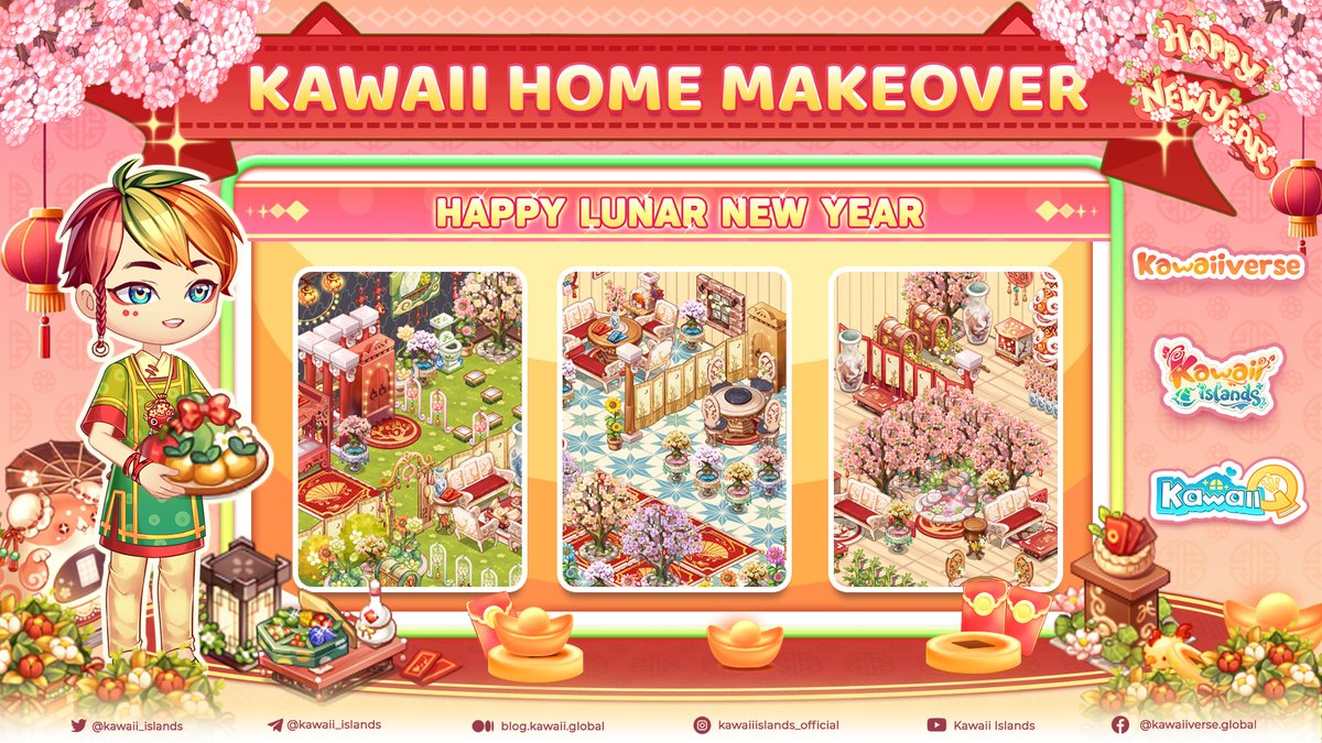 🌸 Spring Blossoms in Kawaiiverse: A Lunar New Year Home Makeover! 🏠 🏮 Embark on a dazzling journey with our latest #KawaiiHomeMakeover! A treasure trove of $KWT awaits from the #community pool – the amount to be unveiled soon! 🔗More details 👉 bit.ly/3ugE9MX