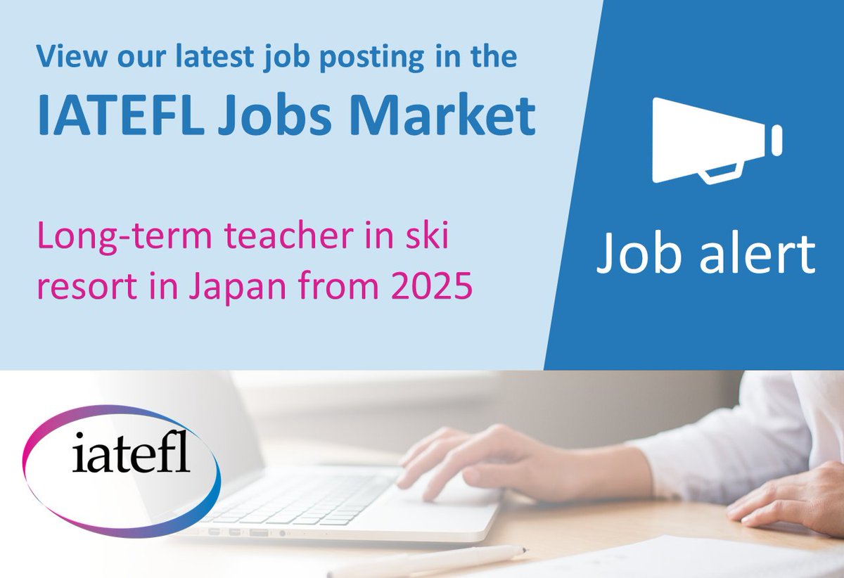 Check out our latest job posting for an exciting opportunity in Japan: iatefl.org/jobs-market #iatefl #jobalert #tefljob #tefljobs #eltjob #IATEFLjobsmarket