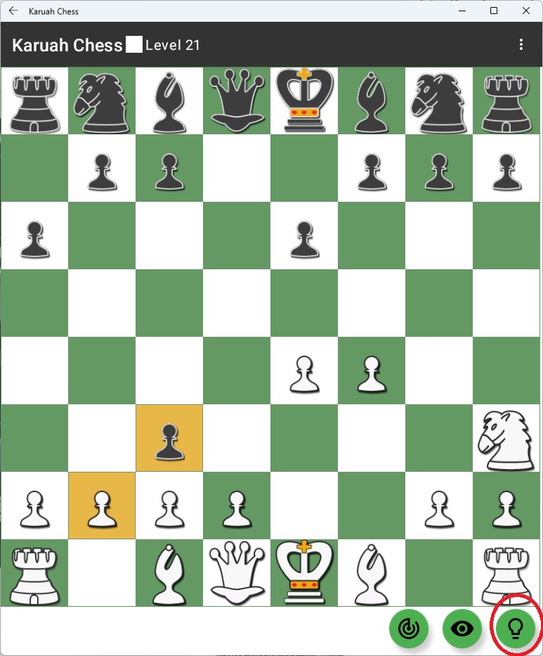 KaruahSoftware's tweet photo. The lightbulb highlights the best move. https://t.co/aZ26e5w9hh