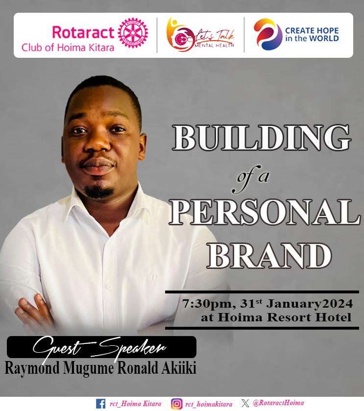 He is a brand himself, @iRaymondMugume
He stands put in his profession
He has created a distinct image of himself 

Why not come learn from the best about *Personal Branding* 

Let's end the month in style, come with your note books. 

#CityOilers 
#CreatingHope 
#PR_HoimaKitara
