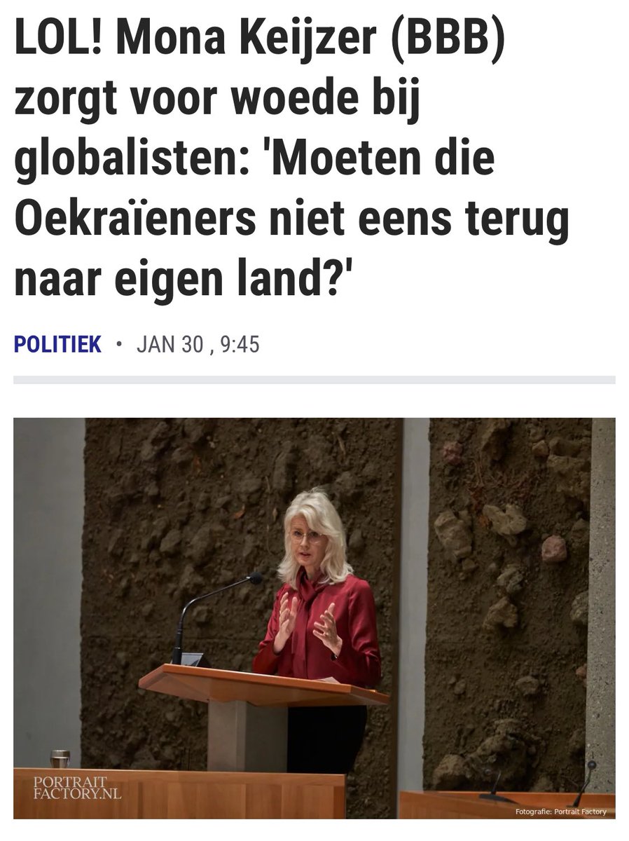 Remcobus1967's tweet photo. Als je op vakantie kan gaan naar het land waar je voor gevlucht bent, dan ben je geen vluchteling. En dan worden ze hier in NL ook nog eens in de watten gelegd, krijgen relatief snel een woning met  een flinke startsubsidie,  en sommigen werken 3-6 maanden, en stoppen dan en houden daarna hun handjes op … 

En als Oekraïense jonge mannen in Oekraïne zichzelf kunnen uitkopen om niet opgeroepen te hoeven worden om te dienen in het leger, en rustig kunnen feesten, waar zijn wij in hemelsnaam dan mee bezig hier….

Mona @MonaKeijzer heeft groot gelijk, het gaat wat mij betreft nog verder; het is absurd en we dienen die mensen per direct terug te sturen! 

https://t.co/scBBFRCsch