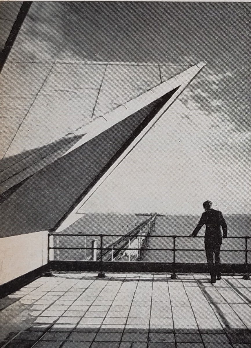 #Southend bowling alley opened @southend_pier in 1962, replacing the #Victorian #pier pavilion burnt down in 1959. It was one of the UK's first American-style bowling centres and had a fab pyramid roof with great views from the alleys and roof terrace @PiersSociety