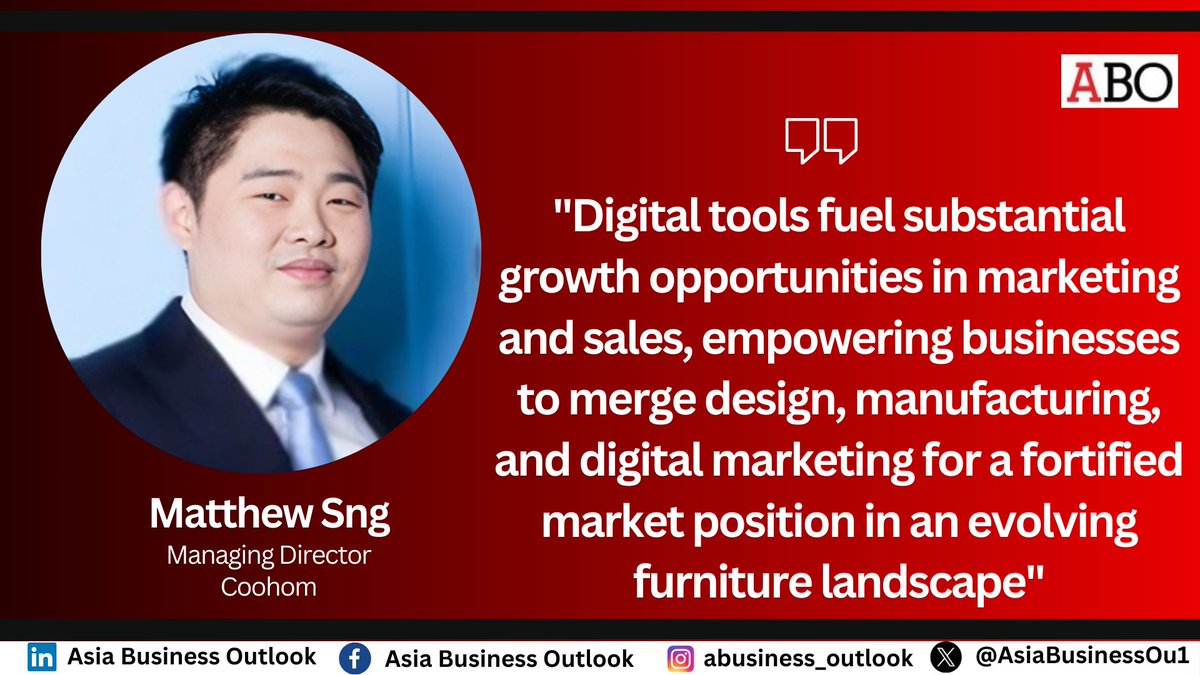 AsiaBusinessOu1's tweet photo. Matthew leads operations across Thailand, Malaysia, Indonesia, & Vietnam, managing a network of dealers and retail resellers in these regions.
Read More. https://t.co/mGJWnq3Drp
#FurnitureIndustry #operationalframework #substantialgrowth #digitalmarketing #customerengagement https://t.co/YIE3qXn1ur
