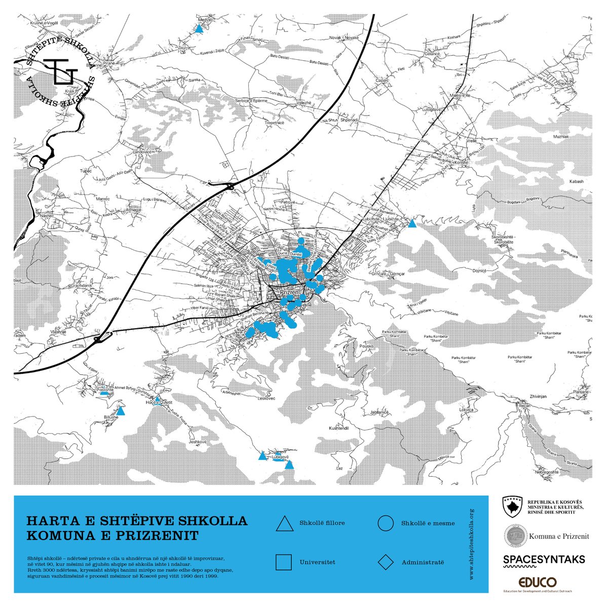 spacesyntaks's tweet image. SHTËPITË SHKOLLA - PRIZREN

Komuna e Prizrenit është komuna e katërt që i shtohet platformës së hartës digjitale për shtëpitë shkolla të viteve 90-ta në Kosovë.

shtepiteshkolla.org

@MKRS_KS
@KomunaPrizren 
@spacesyntaks 
#EDUCO