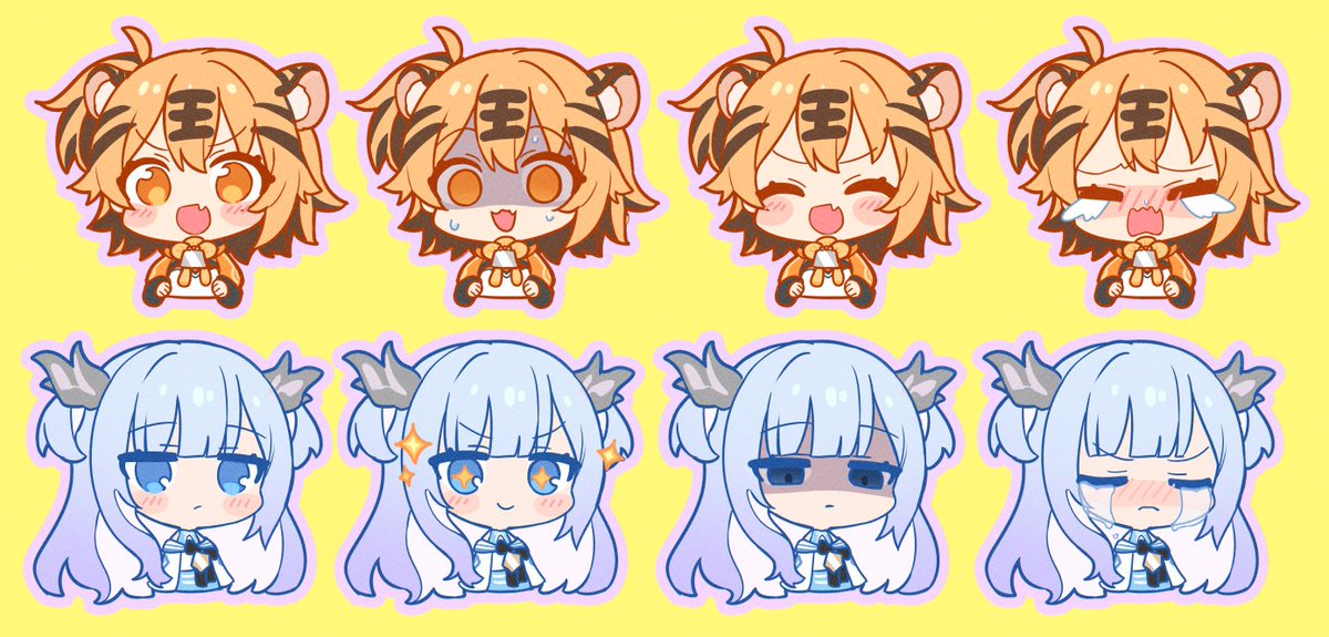 龍武ちゃん＆虎賁ちゃんをよろしくお願いします🐲🐯🐲🐯🐲🐯 #アズール