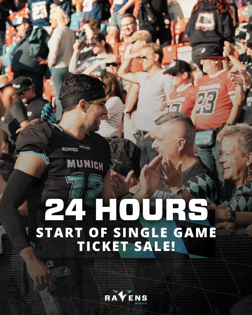 MunichRavens's tweet image. 🗓️In 24 Stunden startet unser Einzelticket-Vorverkauf für all unsere Heimspiele 🚀🚀

#munichravens #elf2024
