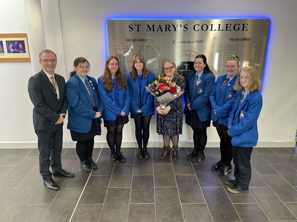Mr McGinn held a special assembly to recognise the outstanding success from St Mary’s College at the BT Young Scientist &amp; Technology Exhibition @BTYSTE. The school was awarded both Best School Northern Ireland and BT Best Project Northern Ireland.