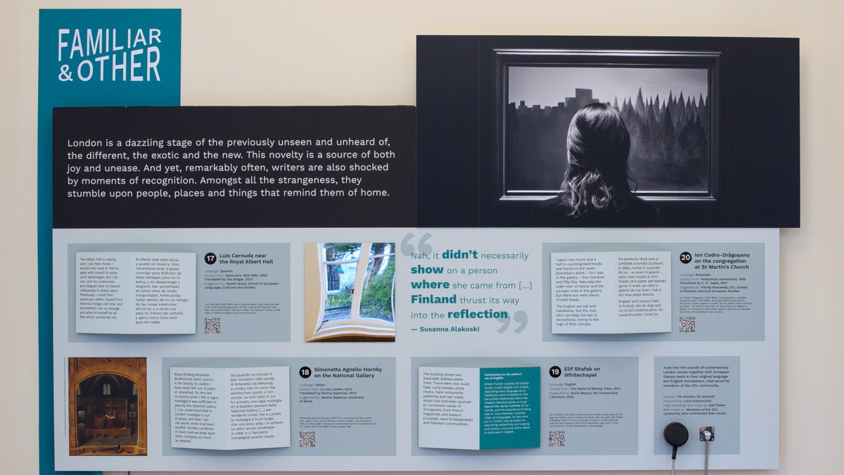 ‘There were new-build flats, curry houses, pizza chains, halal restaurants, pashmina and sari stalls’: this is the London of the Familiar & Other expressed by @Elif_Safak. We explore this theme + more in our display featuring many other European authors: bit.ly/3Q4rkfr
