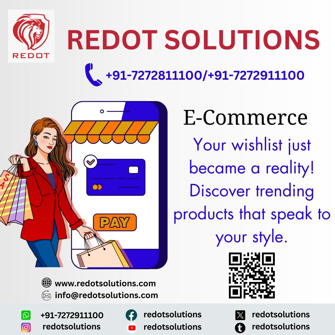 redot_solutions's tweet image. 🛍️ Revolutionize Your E-Commerce Presence with REDOT SOLUTIONS PVT LTD! Your Gateway to Seamless Digital Commerce Solutions! 

🚀Empower Your E-Commerce Journey – Let&apos;s Build, Innovate, and Succeed Together! #ECommerceSolutions #REDOTSolutions #DigitalCommerce #software #madurai