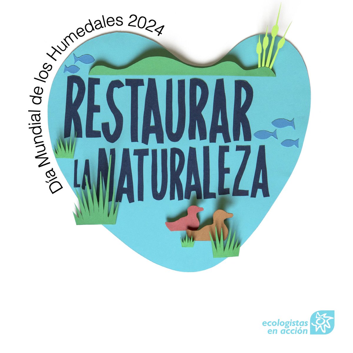 El Viernes 2 de Febrero es el #DíaDeLosHumedales Y lo celebramos con varias actividades, bajo el lema #RestaurarLaNaturaleza Ya que coincide con la inminente aprobación del Reglamento europeo sobre la Restauración de la Naturaleza, y los humedales están muy amenazados