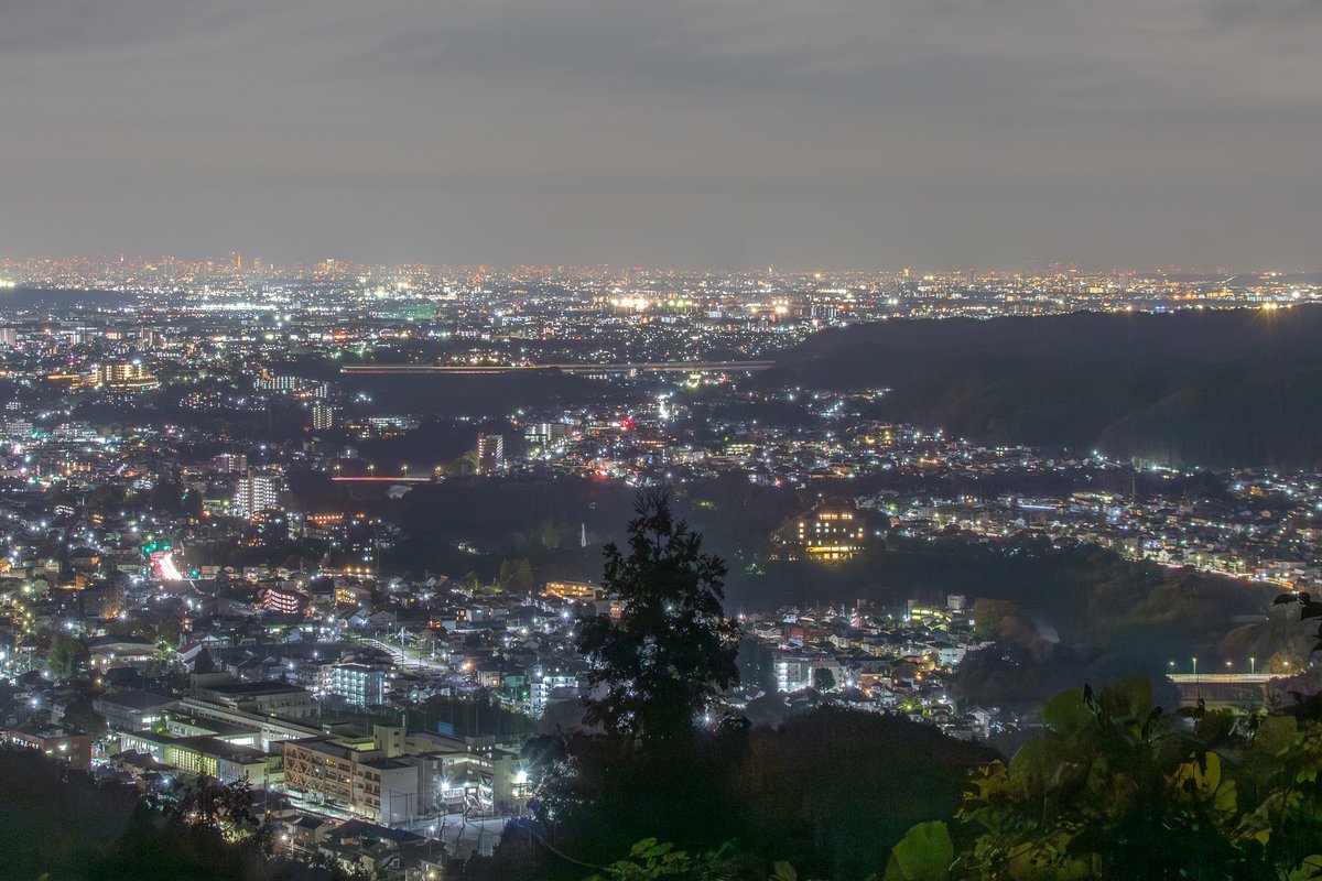 青梅丘陵からの夜景　

＃青梅市　＃ナイトハイク　＃夜景