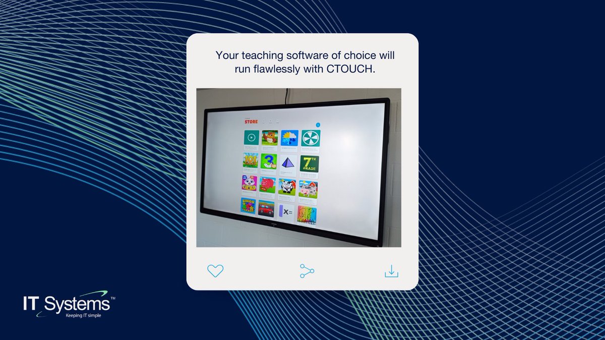ITSystemsIE's tweet image. CTOUCH runs all your software effortlessly.
Book a demo to see how - 

📲   061 375 140. 
📧  enquiries@itsystems.ie

#interactivescreen #interactivelearning