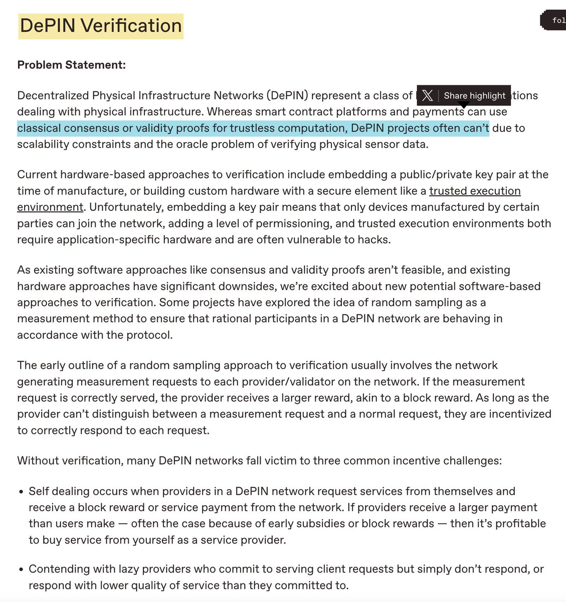 SomeCrypt0Guy's tweet image. Funny, @a16zcrypto apparantly have some thing called the Nakamoto Challenge where they present the biggest problems holding back #Web3.

I'm pretty sure #DeID tech like $CHEQ's Verifiable Credentials solves like three of these

#a16z #web3ID