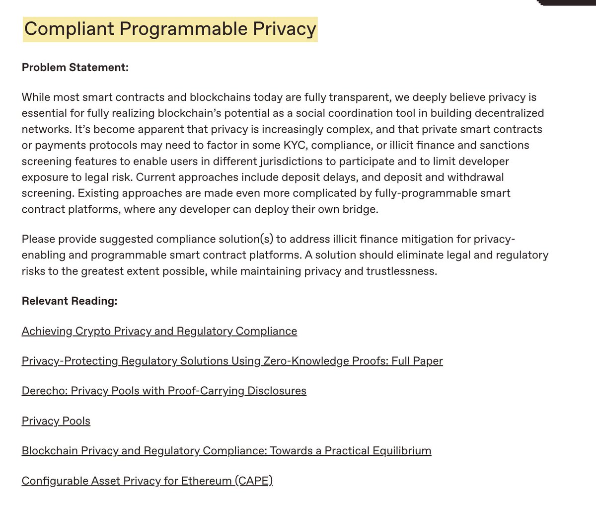 SomeCrypt0Guy's tweet image. Funny, @a16zcrypto apparantly have some thing called the Nakamoto Challenge where they present the biggest problems holding back #Web3.

I'm pretty sure #DeID tech like $CHEQ's Verifiable Credentials solves like three of these

#a16z #web3ID