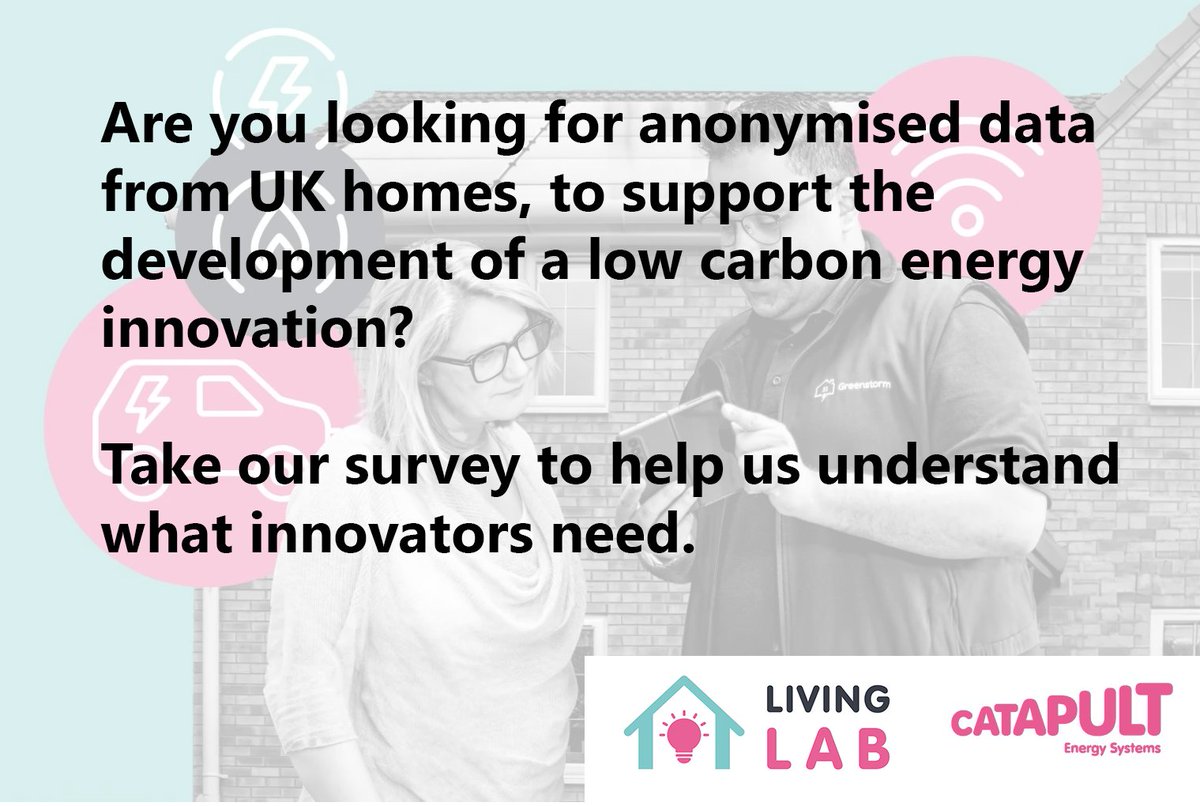 Developing a clean energy product/service/policy/network innovation? Looking for access to anonymised energy data from real UK homes? Take our survey and help <a href="/EnergySysCat/">Energy Systems Catapult</a> Living Lab understand what innovators need from home energy data. forms.office.com/e/qBDDvyEhWa