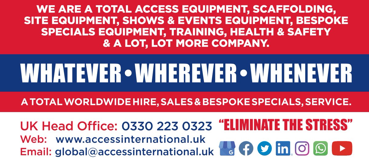 accessinter2023's tweet image. Elevate your projects with Access International – the #1 choice for access equipment, tools, and plant hire/sales nationwide! 💪 Unbeatable prices, unbeatable deals. Your success, our priority! Call 0330 223 0323. #AccessInternational #Construction #Toolandplant