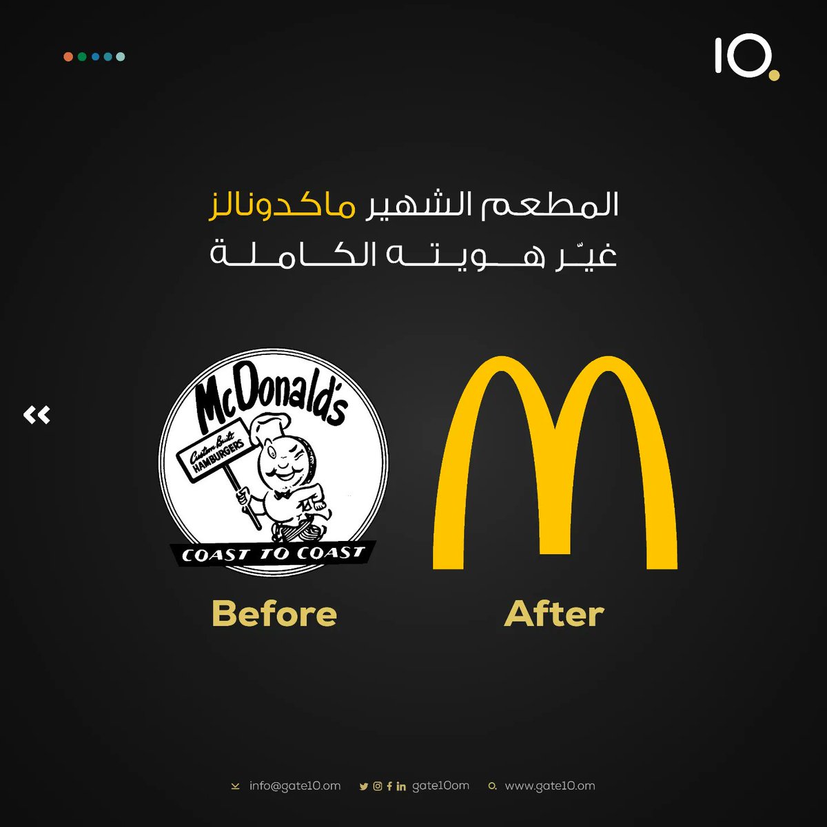 gate10om's tweet photo. - السمعة السيئة: المطعم الشهير ماكدونالز غير هويته الكاملة نتيجة للسمعة السيئة التي انتشرت بعد عرض فيلم "super size me"
- مواكبة التطورات: شركة شل حدثت شعارها حوالي 8 مرات منذ سنة 1909 لتبقيه مواكبا للتطورات https://t.co/jFa2Wwv8Sh