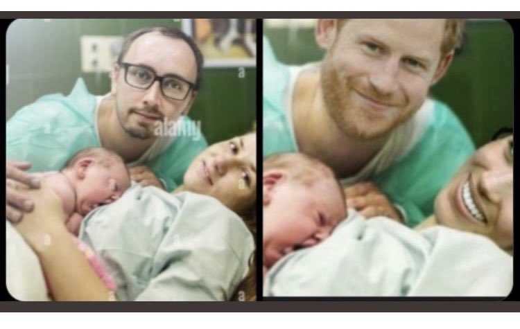 The biggest question on everyone's mind today is 'Was Megsy wearing a moonbump?' Why is this the only photo of #Archie #MoonBumpMeghan #moonbump #PrinceHarryIsALivingLoser #MeghanMarkleAmericanPsycho #SussexBabyScam #StepDownHarry #MeghanAndHarryAreAJoke