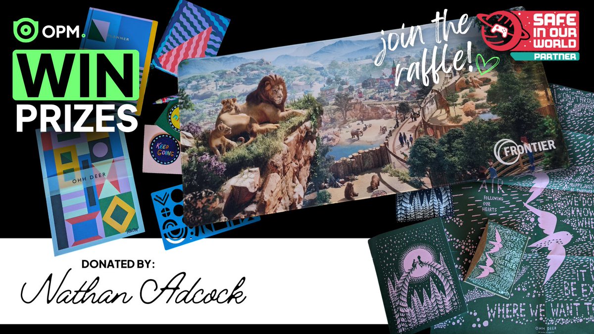 One Player Mission (@opmjobs) on Twitter photo Only one day left to join our charity raffle raising money for <a href="/SafeInOurWorld/">Safe In Our World</a> and be in with the chance of winning some fun gifts, merch & games! ๐
tiltify.com/@one.../safe-iโฆ
Thank you to Nathan Adcock and his marketing team for providing these additional prizes! Only one day left to join our charity raffle raising money for <a href="/SafeInOurWorld/">Safe In Our World</a> and be in with the chance of winning some fun gifts, merch & games! ๐
tiltify.com/@one.../safe-iโฆ
Thank you to Nathan Adcock and his marketing team for providing these additional prizes!