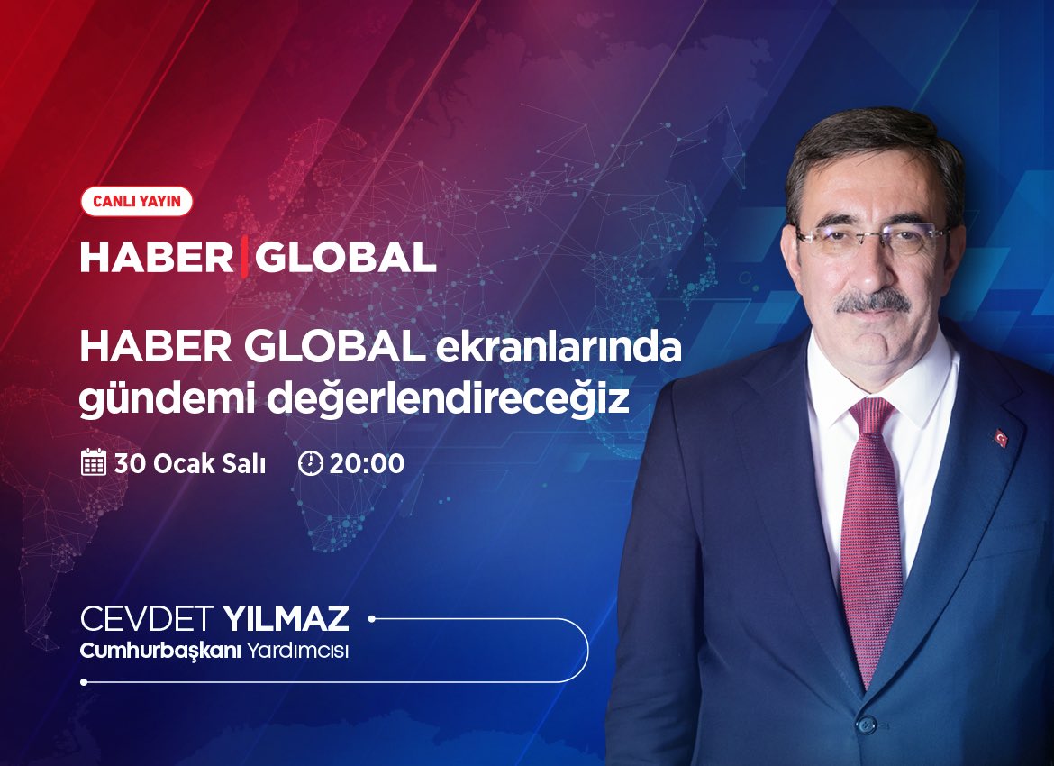 Cevdet Yılmaz (@_cevdetyilmaz) on Twitter photo Bu akşam <a href="/HaberGlobal/">Haber Global</a> ekranlarında gündemi değerlendireceğiz
📡 #Canlı
🗓 30 Ocak 2024
⏰ 20:00 Bu akşam <a href="/HaberGlobal/">Haber Global</a> ekranlarında gündemi değerlendireceğiz
📡 #Canlı
🗓 30 Ocak 2024
⏰ 20:00