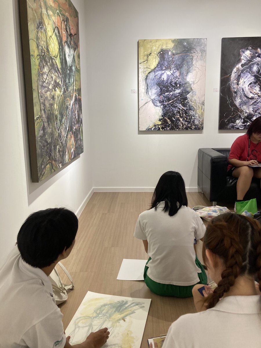 Our art students loved meeting #artist Amirul Aiman at G13 Gallery. His work connects beautifully with their theme ‘Power’ #directobservation #artisttalks