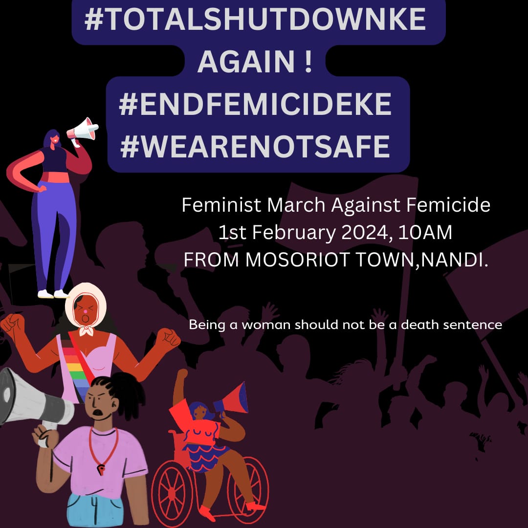 2 days to the #EndFemicideKe #TotalShutDownKE march in Nandi county ⏲️⏲️⏲️
Wamama tumechoka! Wametuzoea and they must stop killing us!