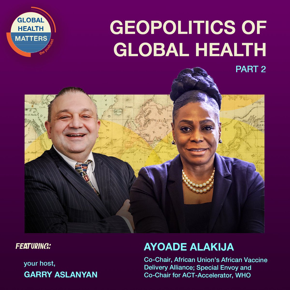 🌍 In part 2 of #GlobalHealthMatters, @GarryAslanyan discusses the crucial link between the geopolitics of global health with @yodifiji. Discover why a basic understanding of geopolitics is essential for everyone in the health sector. Tune in 👉 tinyurl.com/4zyfaath