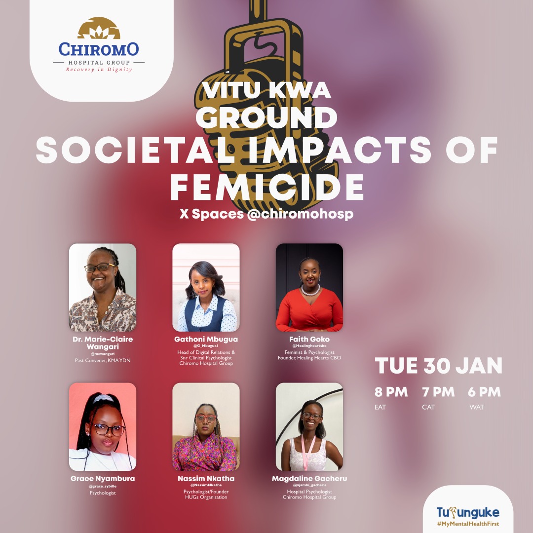 The day is here!

When we get to have this much needed conversation on the Societal Impact of Femicide, as things are on the ground. 

We are joined by a beautiful panel, to share their insights on the topic, and we look forward to your input. 

Mark your calendars, today from