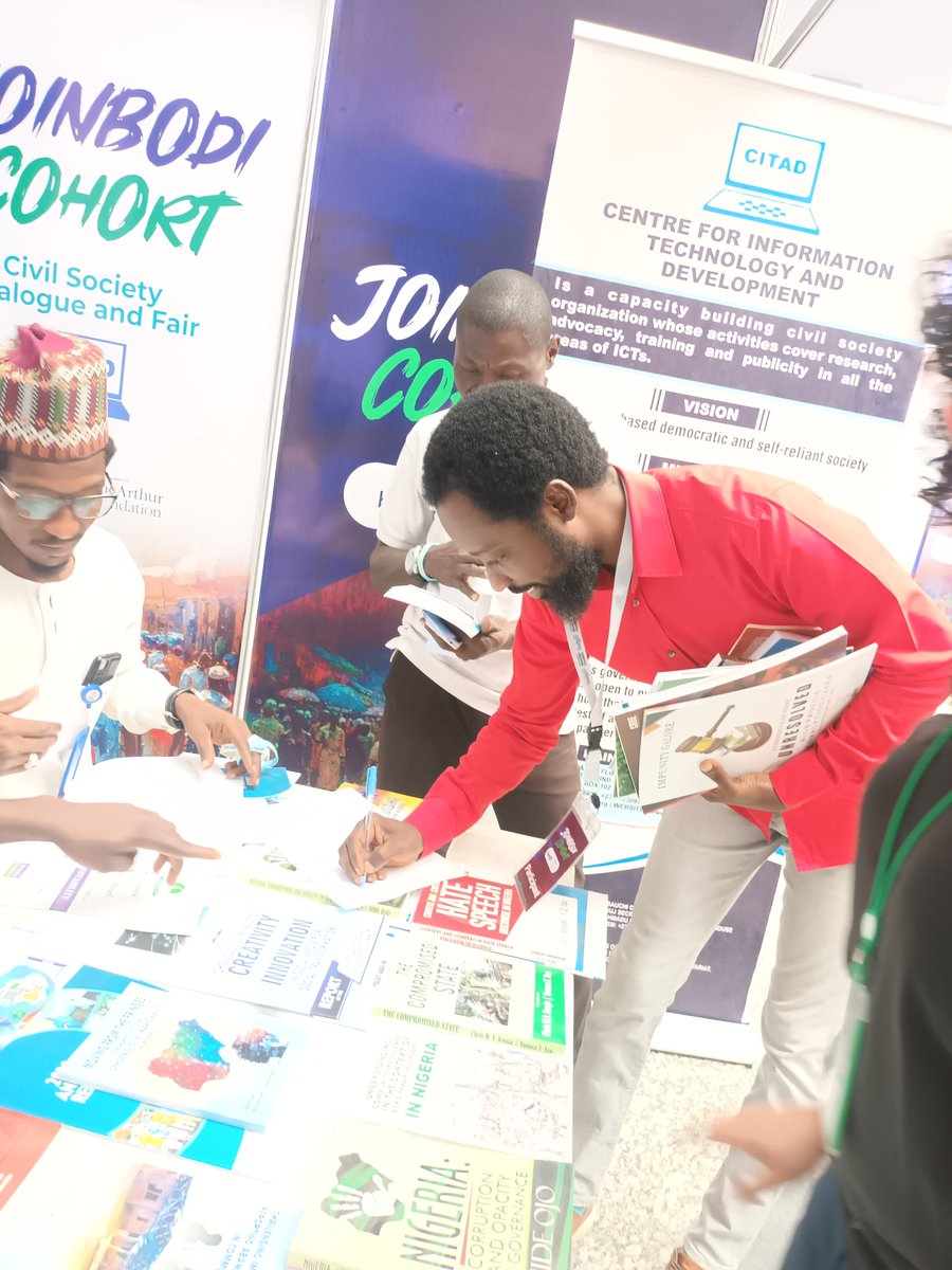 a_sabo12's tweet photo. 2024 #Joinbodi Civil Society Dialogue and Fair. @ICTAdvocates is present exhibiting its different publications for the participants. If you at the event come and pick our educative publications for free
@YZYau @macfound @Abdulhamidu2 @APC_News @ChiromaHope @CitadRadio https://t.co/nX9N3y1kcE