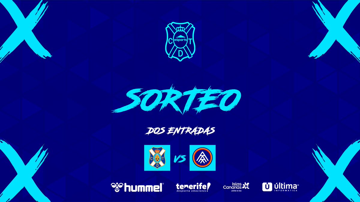 CDT_Esports's tweet photo. 🎟️SORTEO 2 ENTRADAS🎟️

¿Quieres vivir el partido del
@CDTOficial en el #HRL 🏟️este Sábado?

Participa en el sorteo para ver el #TenerifeAndorra

🆕Sigue a @CDT_Esports y a @josechineavoz 
🔄Da RT a este tweet
🗨️Menciona con quien te gustaría asistir

#SaltamosAlCampo https://t.co/5R0GJV7bmS