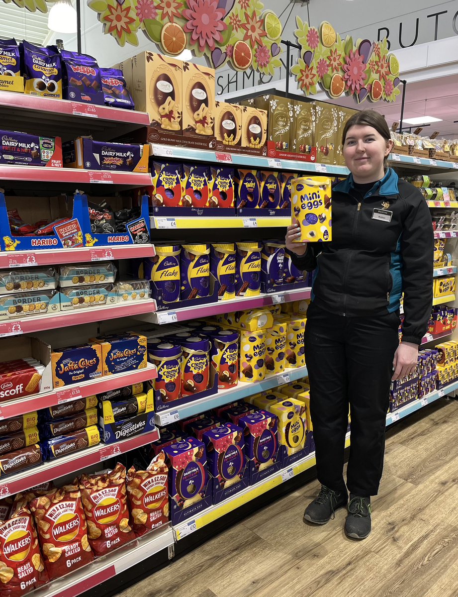BoothsCountry's tweet photo. Bethan has some ‘eggcellent’ finds at Kendal! Mini eggs and free range eggs 🥚 https://t.co/ZT45a3tsqc