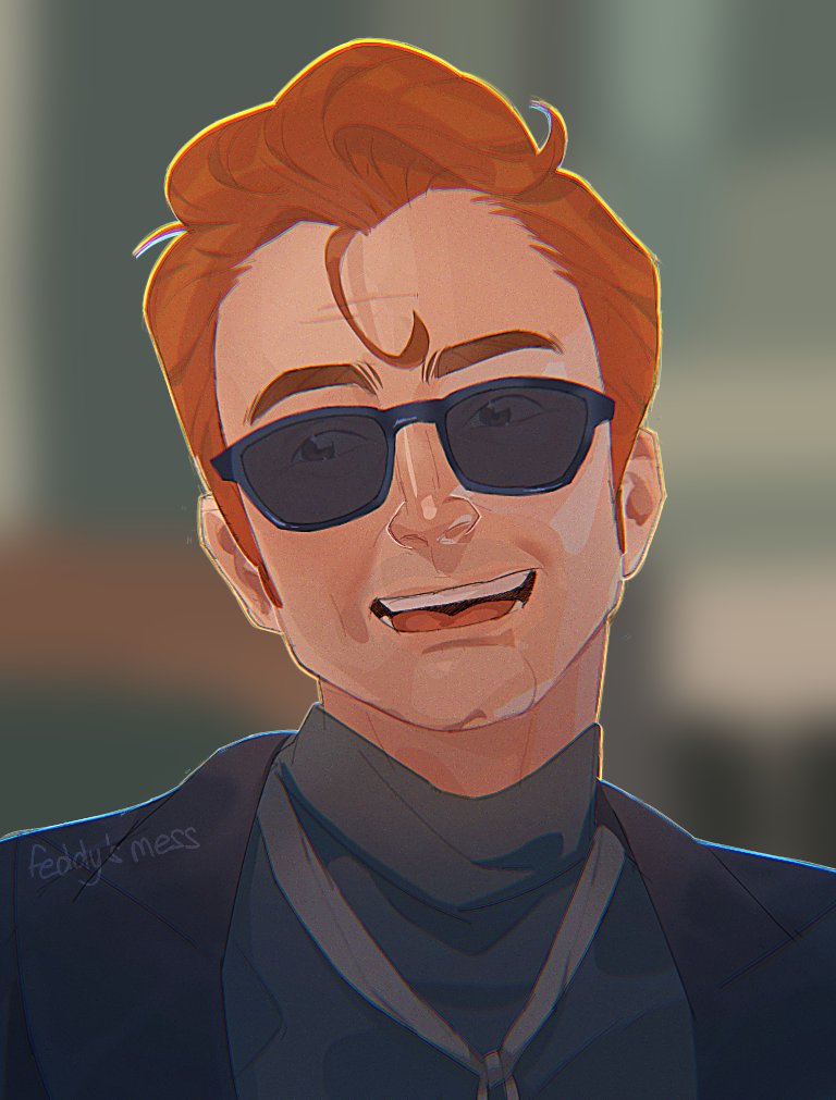 If prefall Crowley is wearing and having the same cut of the demon Crowley. He's really a sunshine 🥺🥺🥰
#goodomens #Crowley