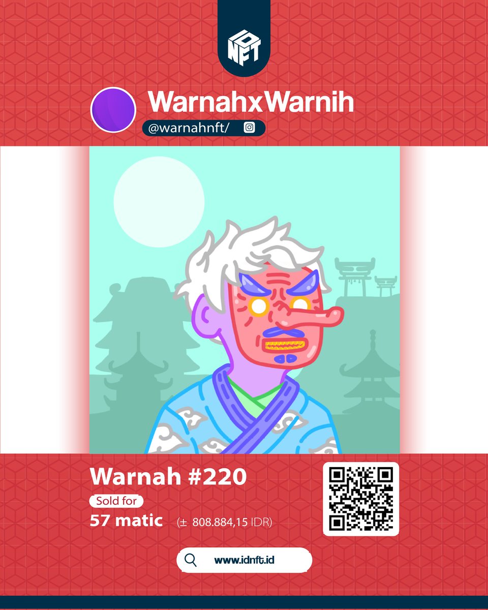 idnft_'s tweet photo. 'Warnah #220' sold for 57 Matic by @warnahnft/
'Oddete' sold for 1 SOL by @galangferm
LFG!
#IDNFT #NFT #CreatorNFT #CreatorSalesofTheWeek #NFTCommunity https://t.co/J6UPviJz8O
