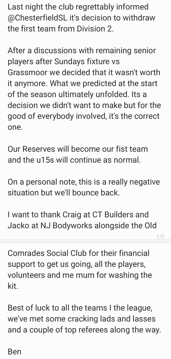CLUB STATEMENT