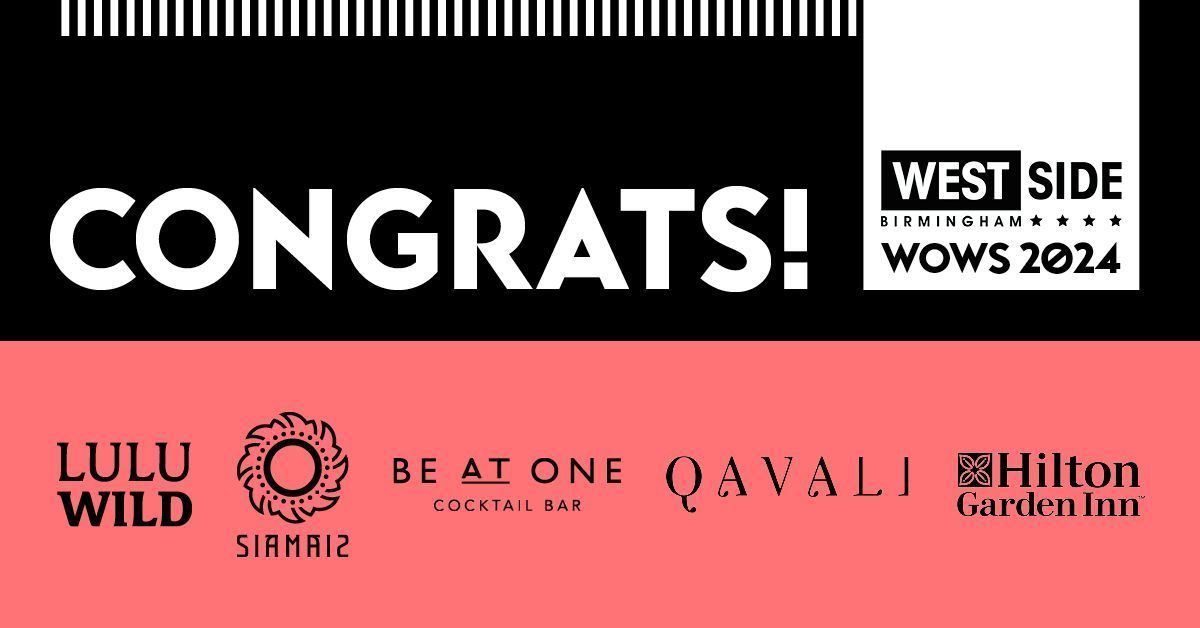 Congratulations to our Brindleyplace winners at the <a href="/WestsideBID/">Westside BID</a> WOWS!
<a href="/Qavaliuk/">Qavali</a> for Best Fine Dining 
Lulu Wild for Best International Cuisine
Be At One for Best Bar Team
<a href="/SIAMAISuk/">SIAMAIS</a> for Best Front of House
Jessica Kelly from <a href="/HiltonGardenInn/">Hilton Garden Inn</a> for Best Hotel Manager