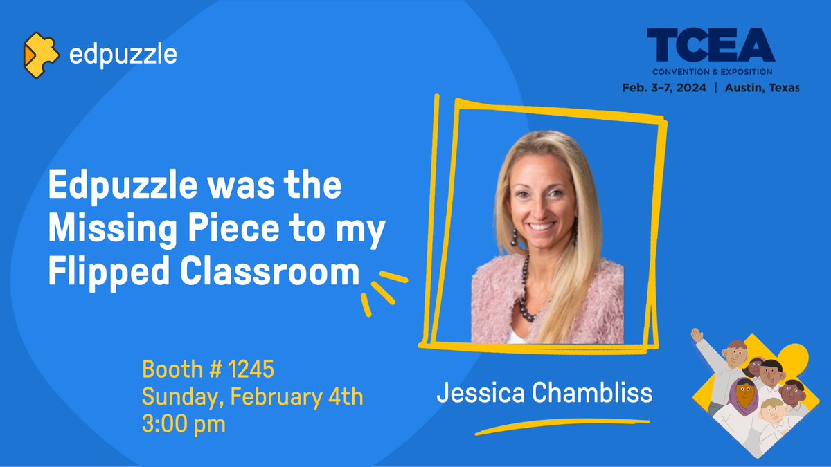 MannyDiscoTech's tweet image. Super Passionate ✨💛 @chamblissmath  will present at the #TCEA #TCEA24 @edpuzzle

✨Get inspired
💛 Edpuzzle was the Missing Piece to my Flipped Classroom

#Edpuzzleis #flippedclassroom #Yaaas