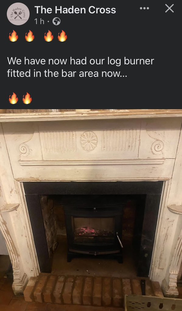 Nice and warm in the HC bar #realfire 👌